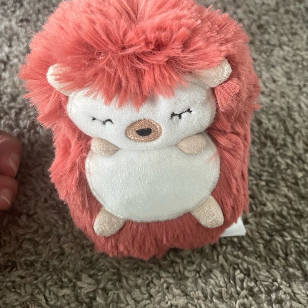 Charming Plush Hedgehog Toy - rust